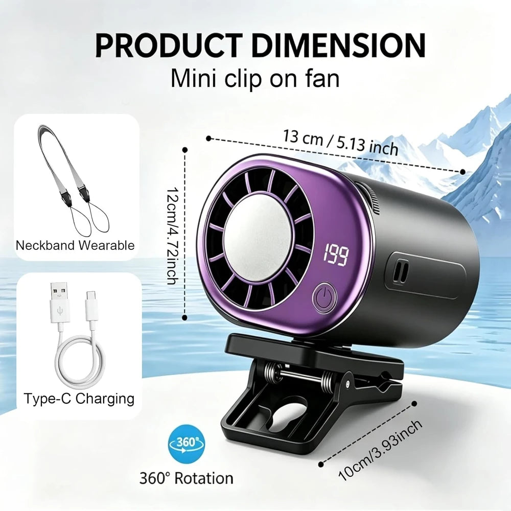 Portable Semiconductor Cooling Clip Fan