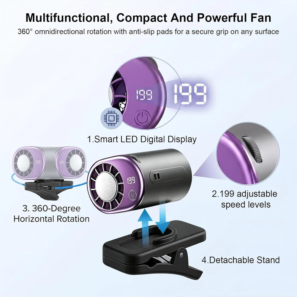 Portable Clip-On Cooling Fan
