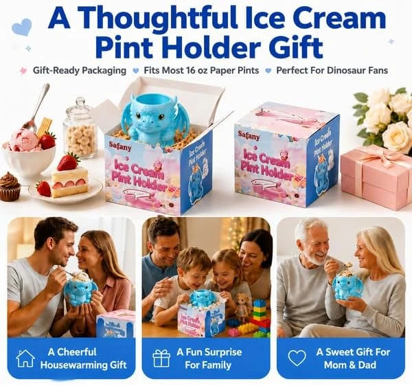 Dinosaur Ice Cream Pint Holder