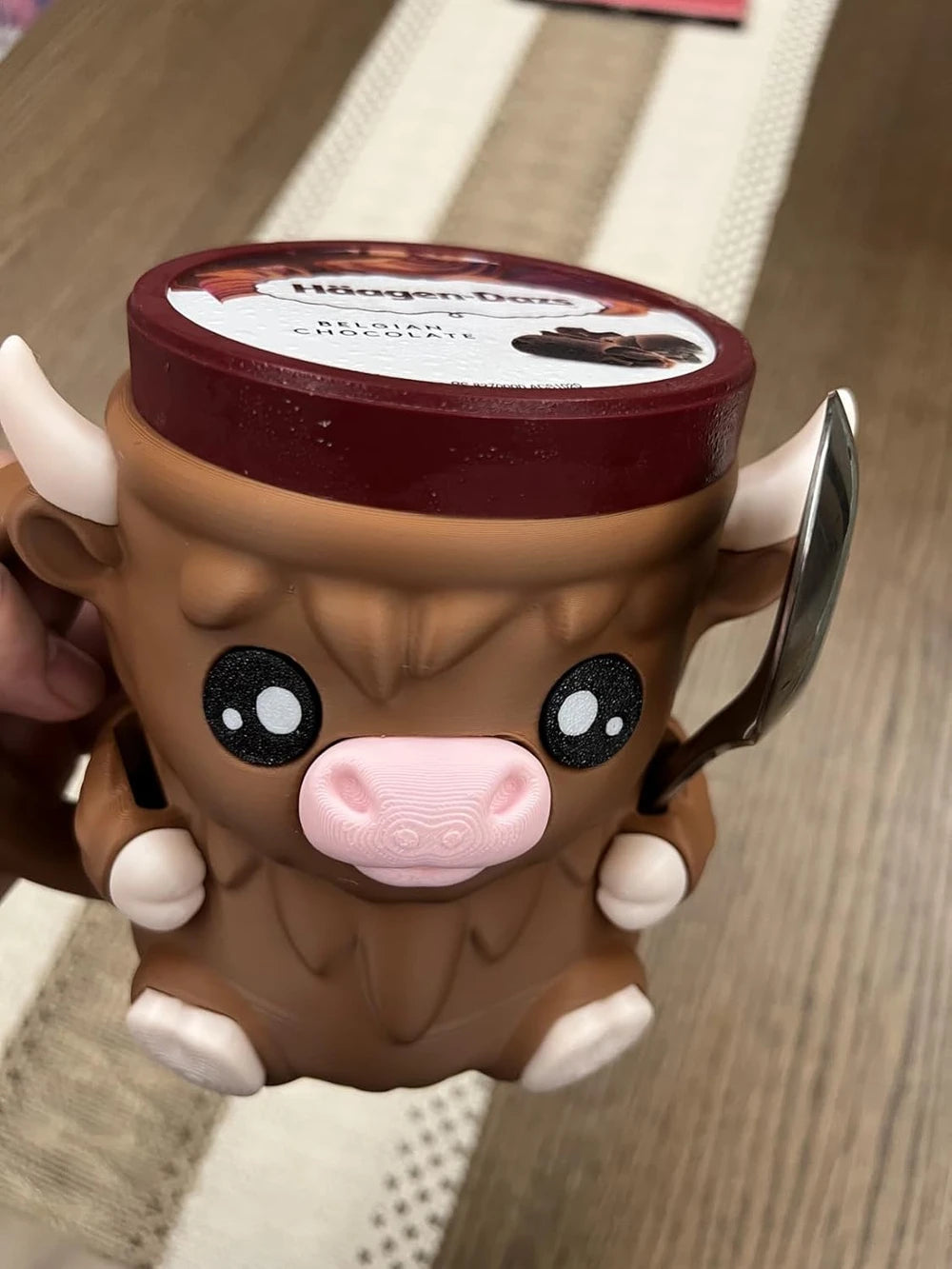 Highland Cow Ice Cream Pint Holder