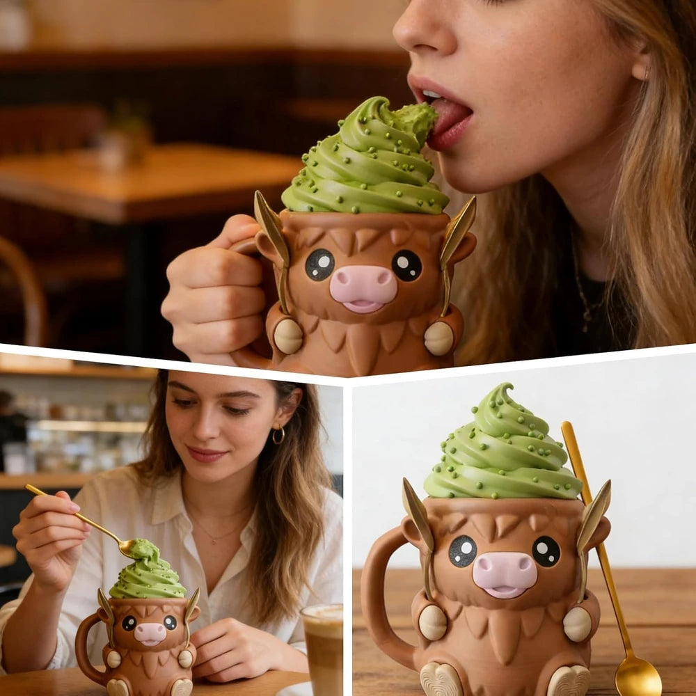 Highland Cow Ice Cream Pint Holder