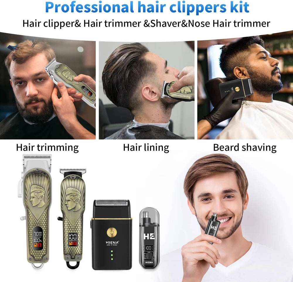 Hiena Pro Professional Hair Clipper Set
