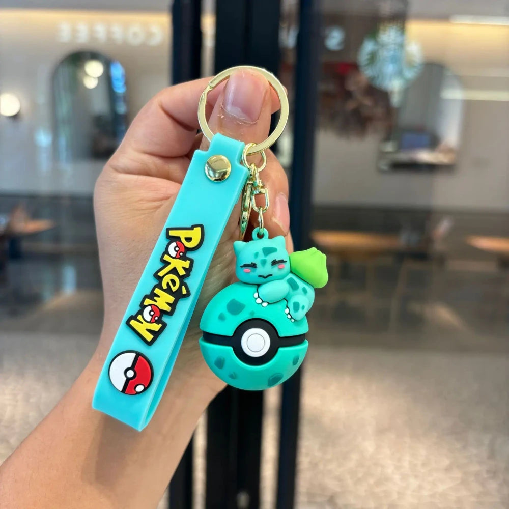 Anime Character Backpack Keychain Set