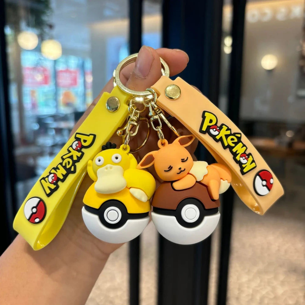 Anime Character Backpack Keychain Set
