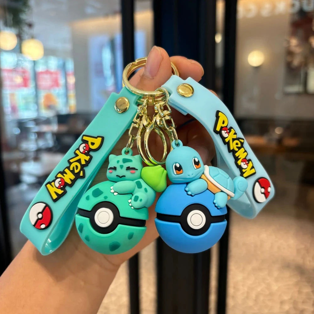 Anime Character Backpack Keychain Set