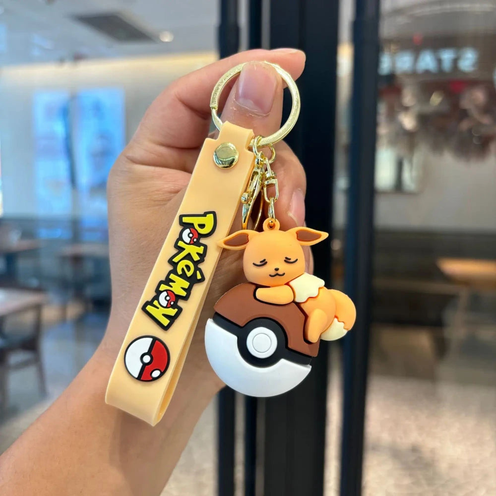 Anime Character Backpack Keychain Set