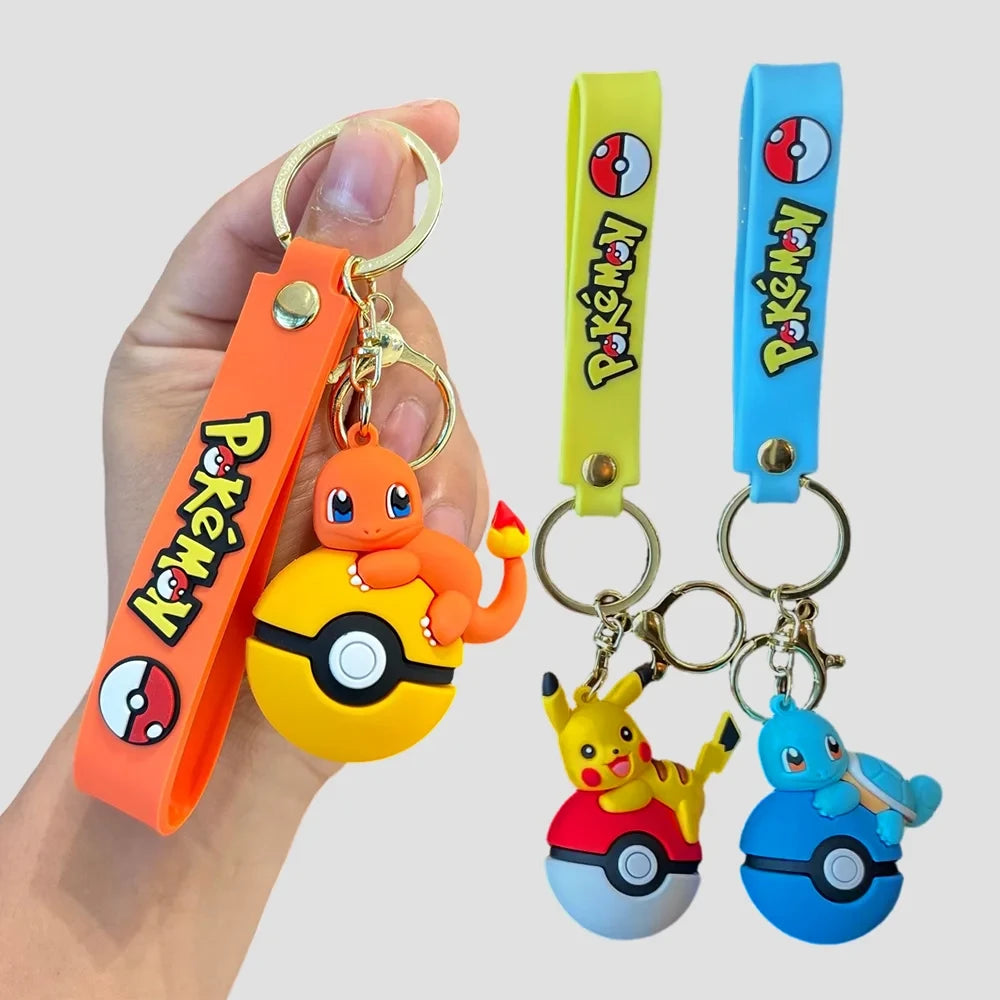 Anime Character Backpack Keychain Set