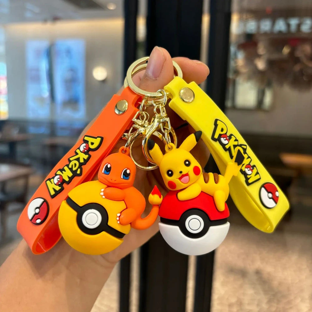 Anime Character Backpack Keychain Set