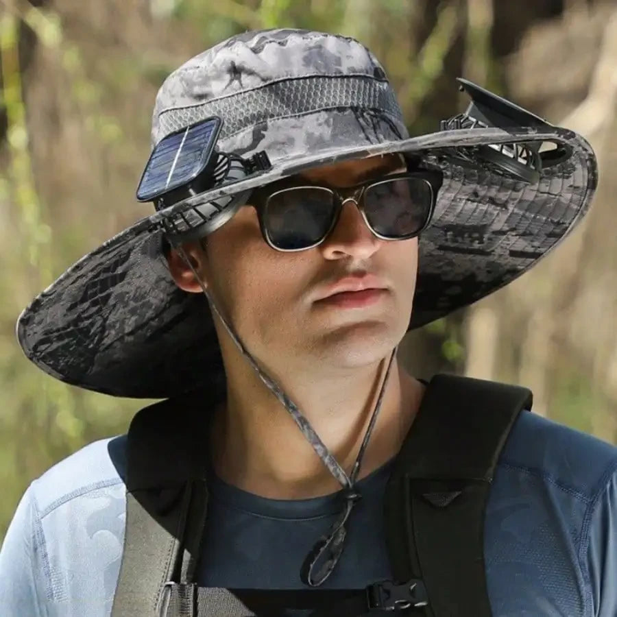 Solar Powered Cooling Fishing Hat