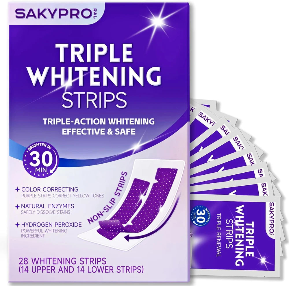 Sakyproral Purple Teeth Whitening Strips