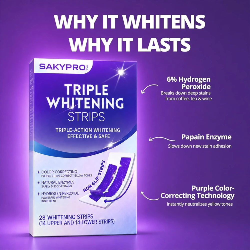Sakyproral Purple Teeth Whitening Strips
