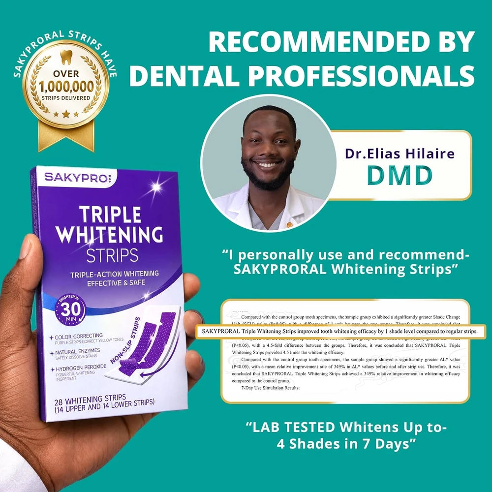 Sakyproral Purple Teeth Whitening Strips