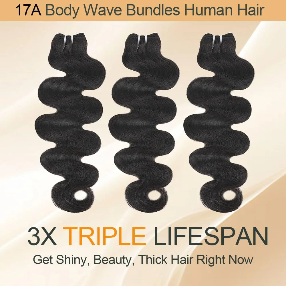 Raw Virgin Human Hair Body Wave Bundles
