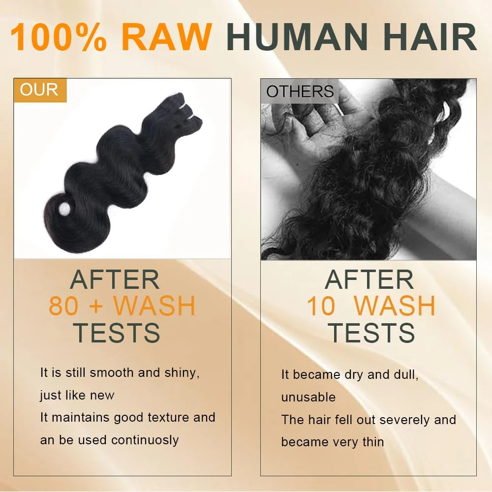 Raw Virgin Human Hair Body Wave Bundles