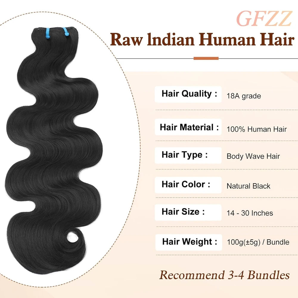 GFZZ Body Wave Human Hair Bundles