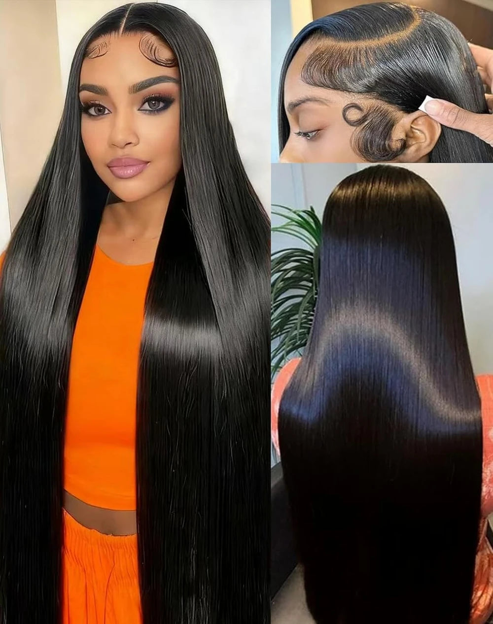 Straight Human Hair Lace Front Wig