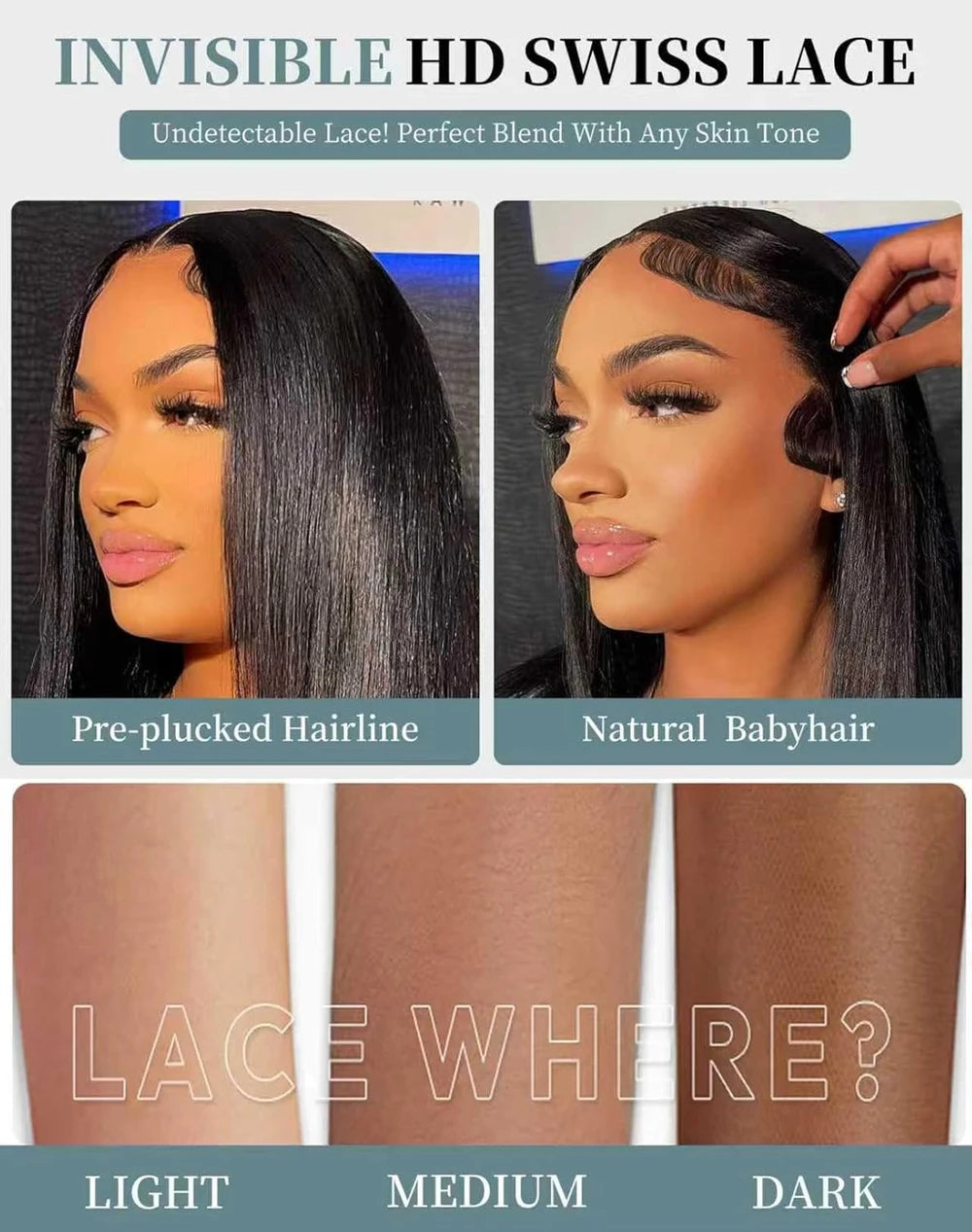 Straight Human Hair Lace Front Wig