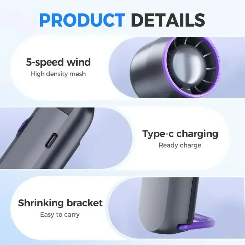 Foldable Handheld USB Cooling Fan