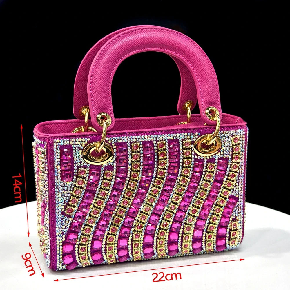 Rhinestone Slingback Heel and Bag Set