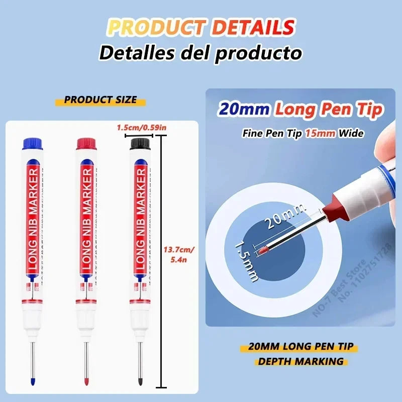 Deep Hole Long Nib Markers