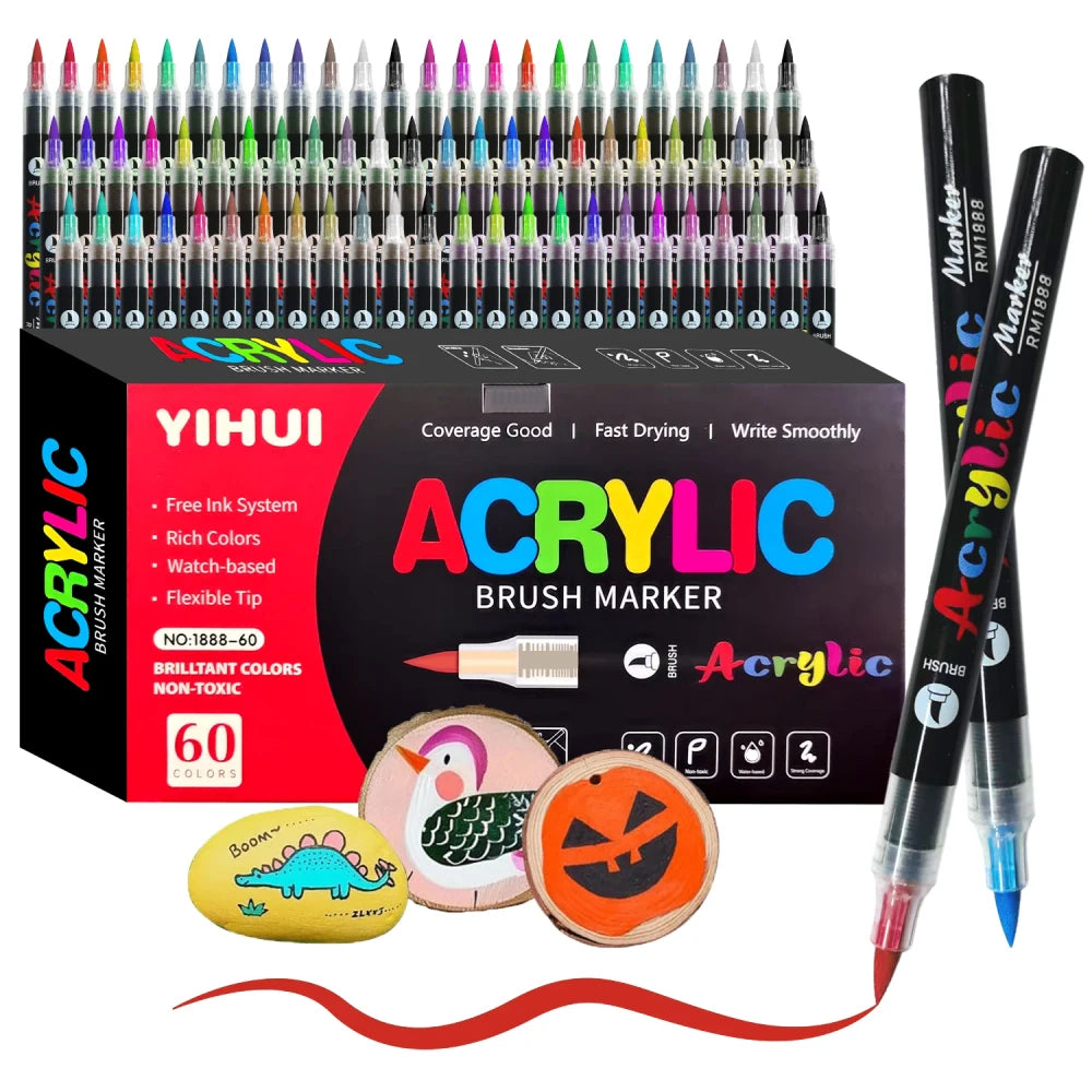 Acrylic Paint Brush Markers