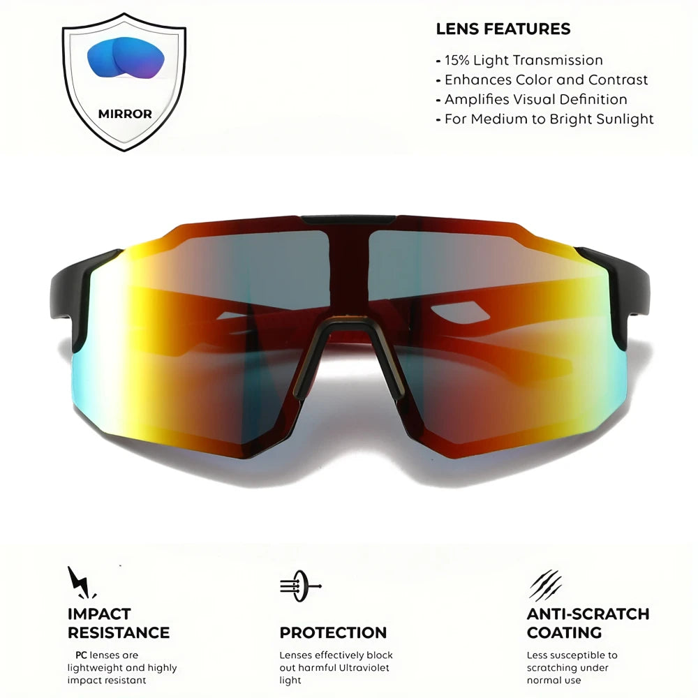 Oversized Wraparound Sports Sunglasses