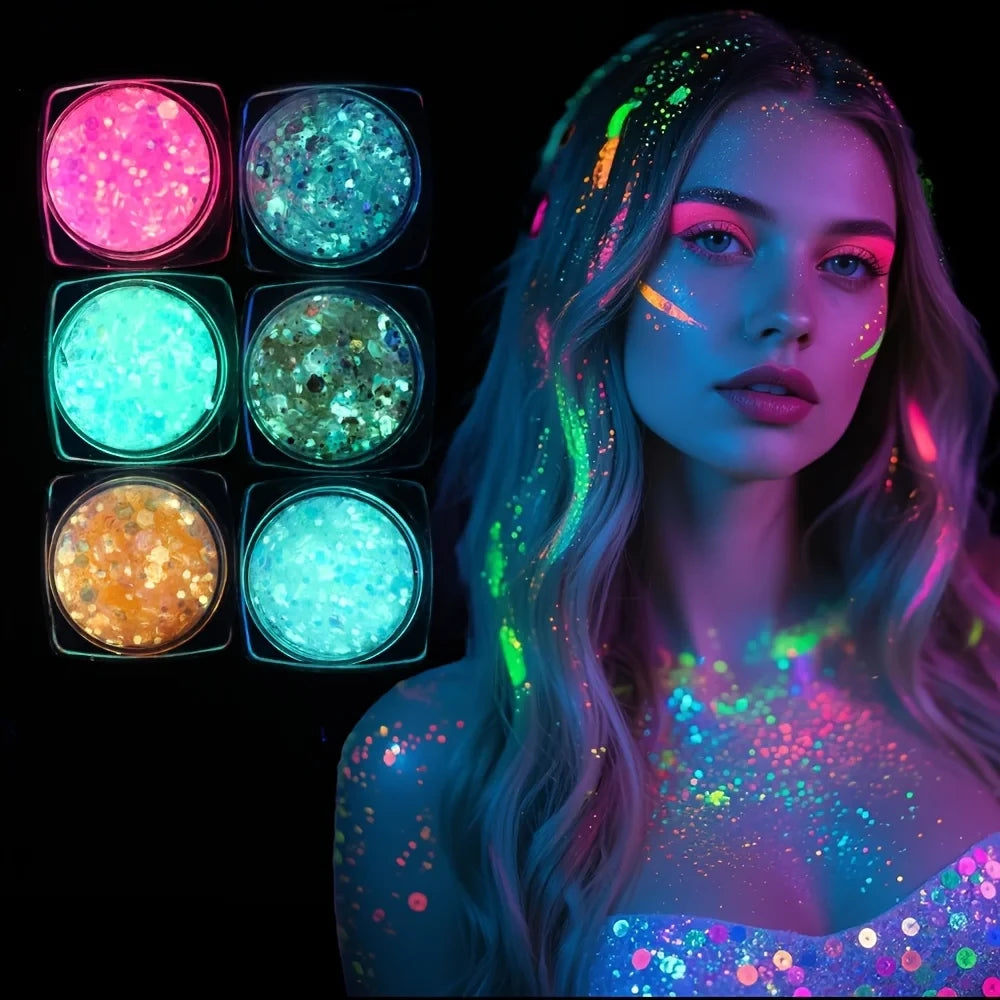 Chunky Glow Glitter Gel Set