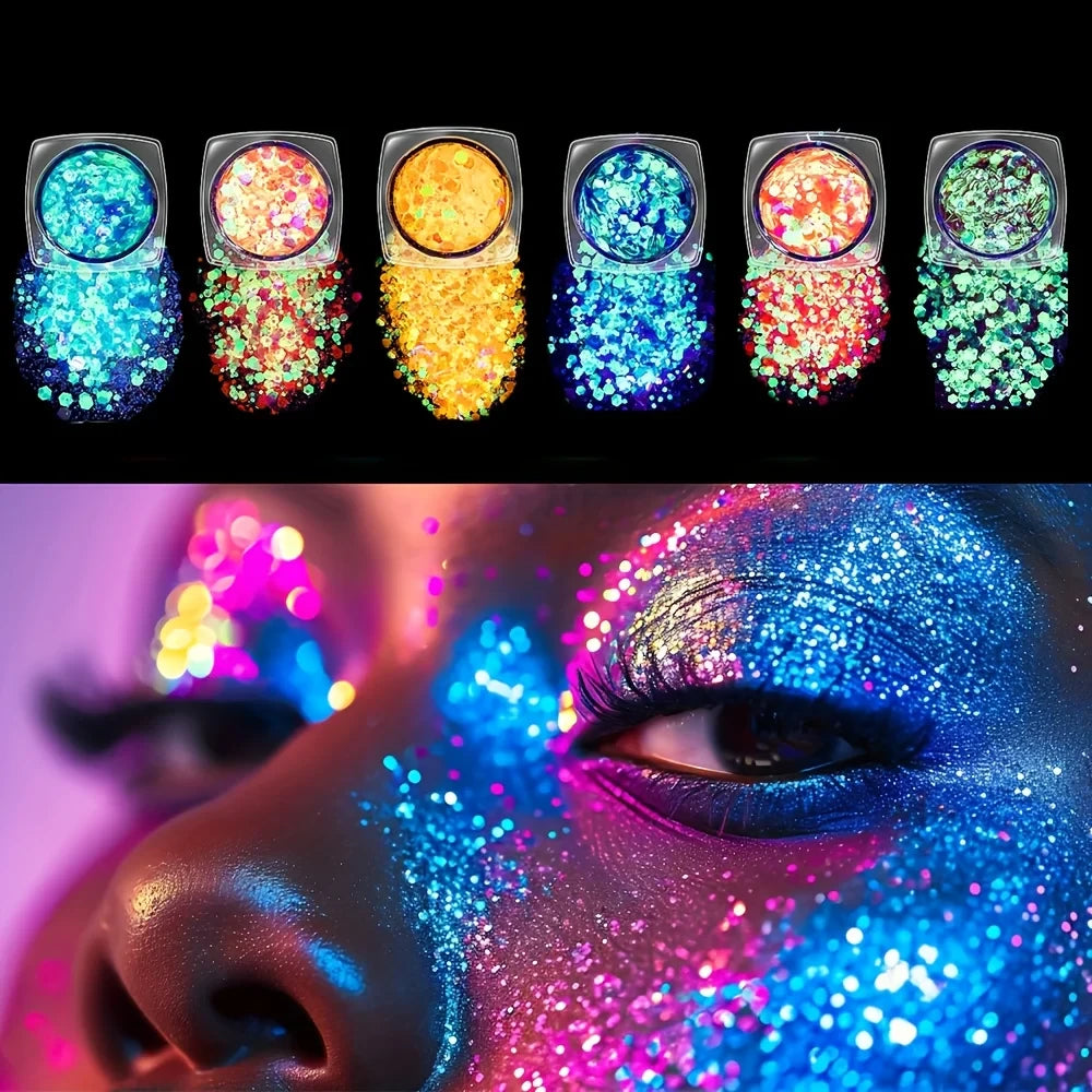 Chunky Glow Glitter Gel Set