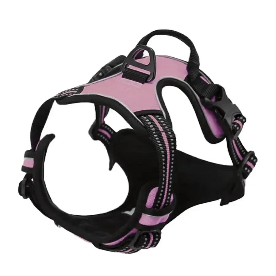 Leather Dog Harness Leash Set