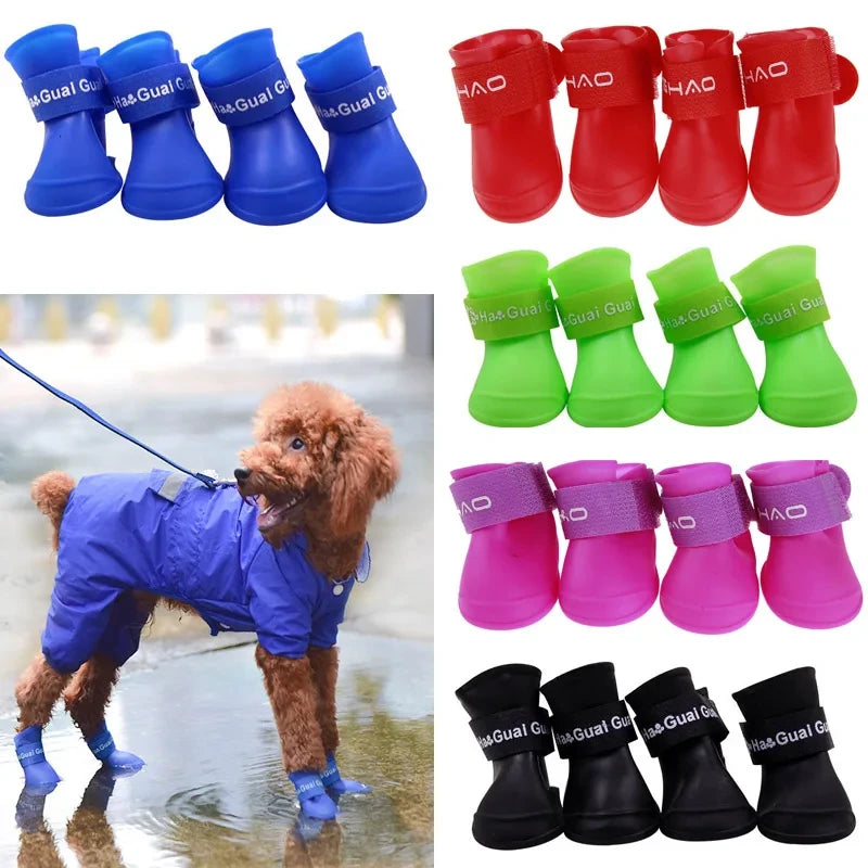Waterproof Anti-Slip Dog Rain Boots
