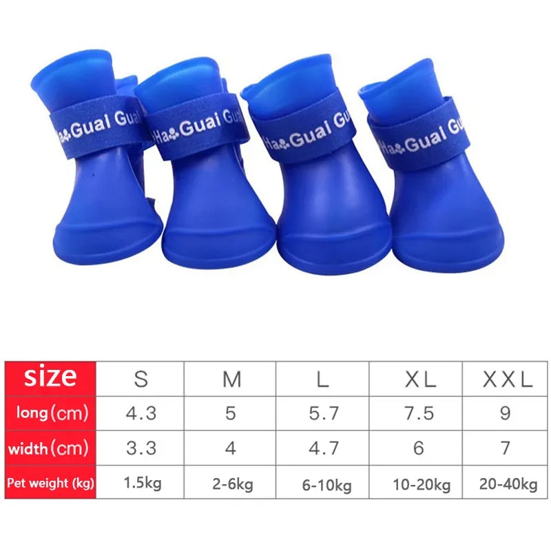 Waterproof Anti-Slip Dog Rain Boots