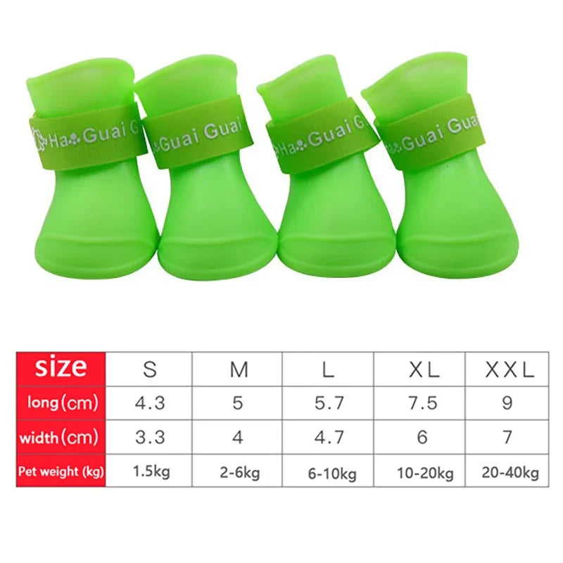 Waterproof Anti-Slip Dog Rain Boots