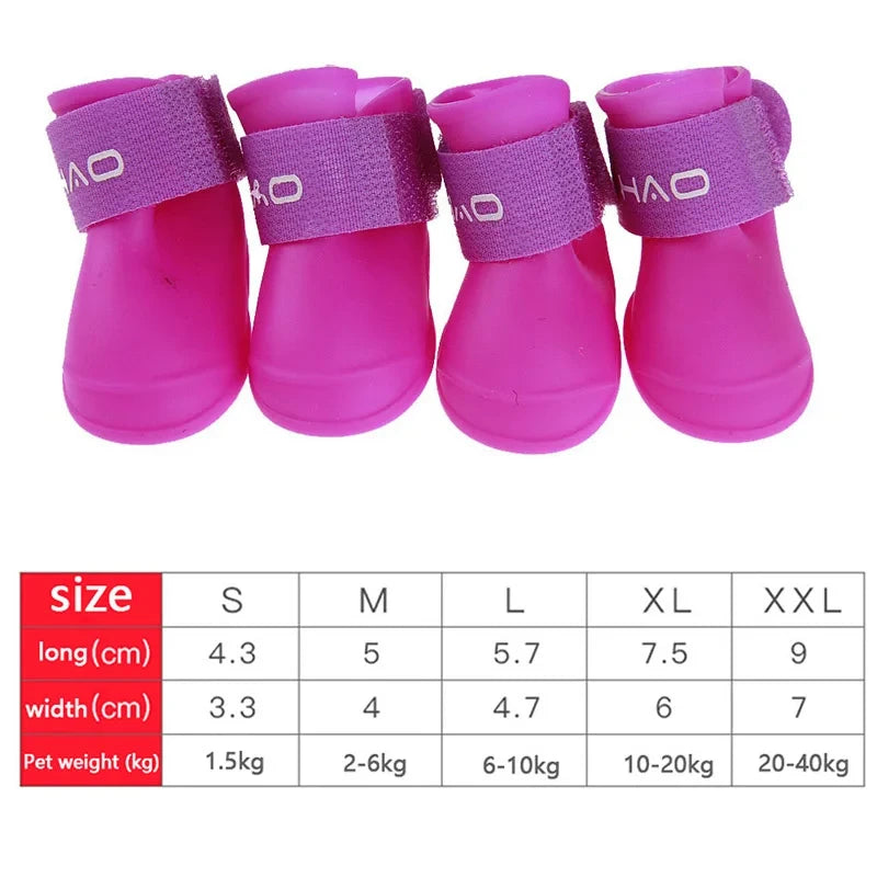 Waterproof Anti-Slip Dog Rain Boots