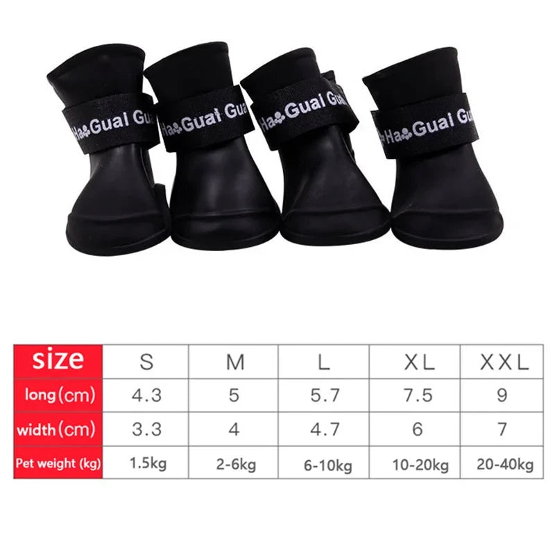 Waterproof Anti-Slip Dog Rain Boots