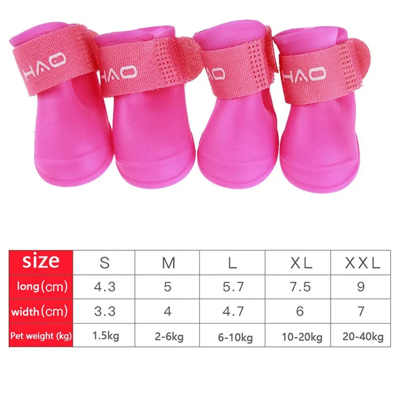Waterproof Anti-Slip Dog Rain Boots