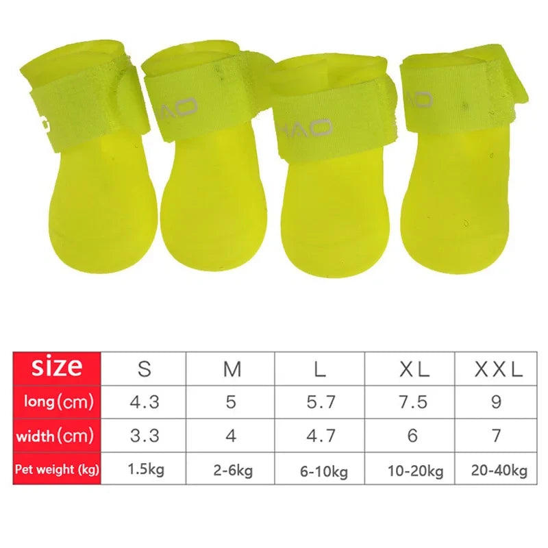 Waterproof Anti-Slip Dog Rain Boots