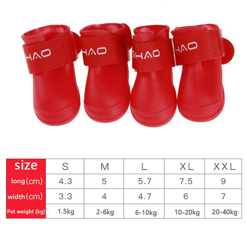 Waterproof Anti-Slip Dog Rain Boots