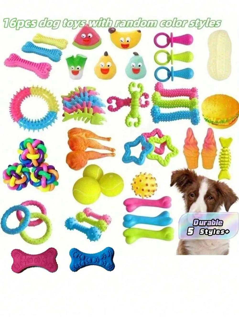 Durable Interactive Dog Chew Toy Set