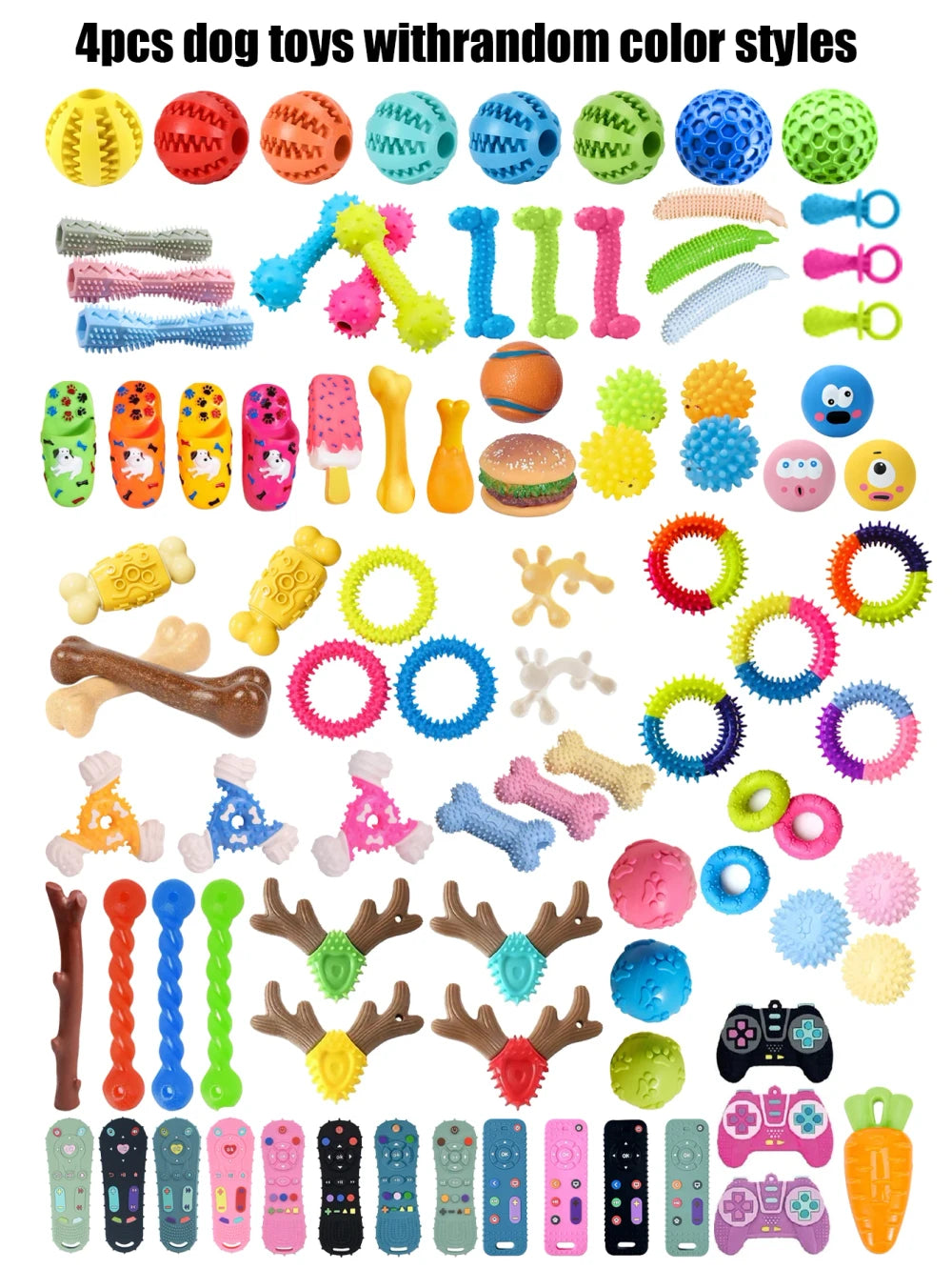 Durable Interactive Dog Chew Toy Set