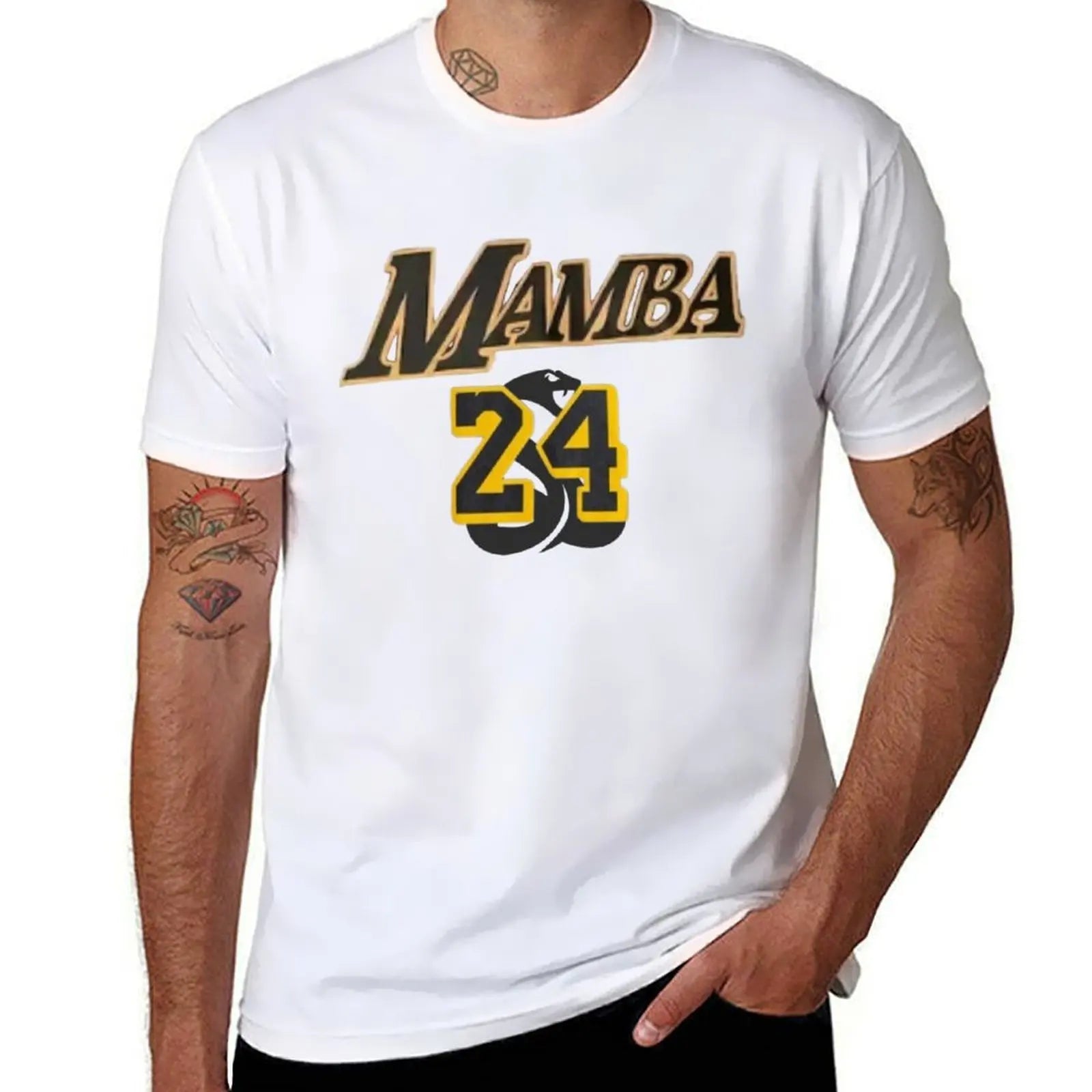 Mamba Basketball 24 Black Mamba T-Shirt funny t shirts man t shirt for man 100 percent cotton T-Shirt