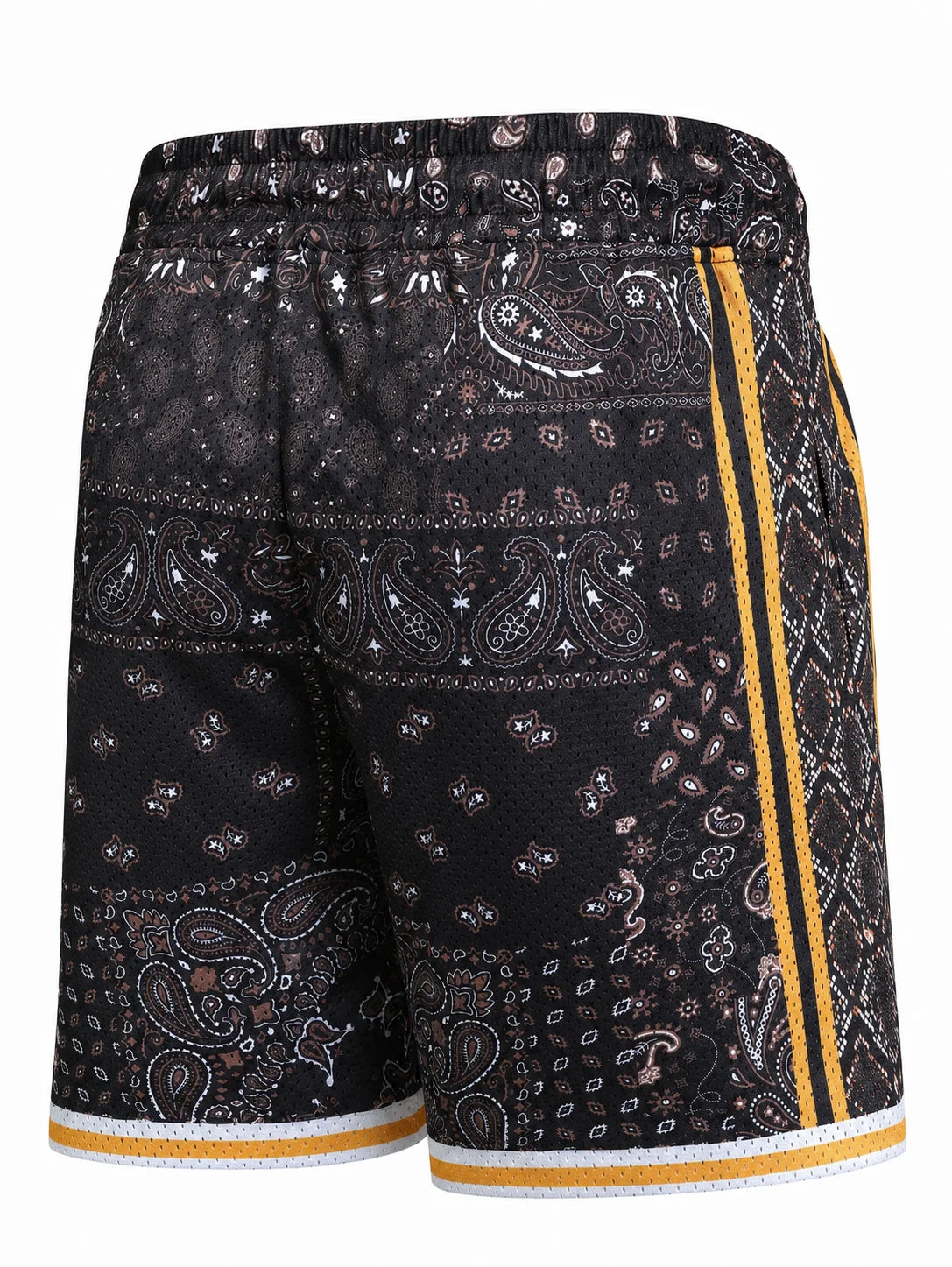 2026 Hot Sale Retro Black Paisley "MAMBA" Basketball Shorts with Embroidered 8 & 24 Numbers Men and Kids