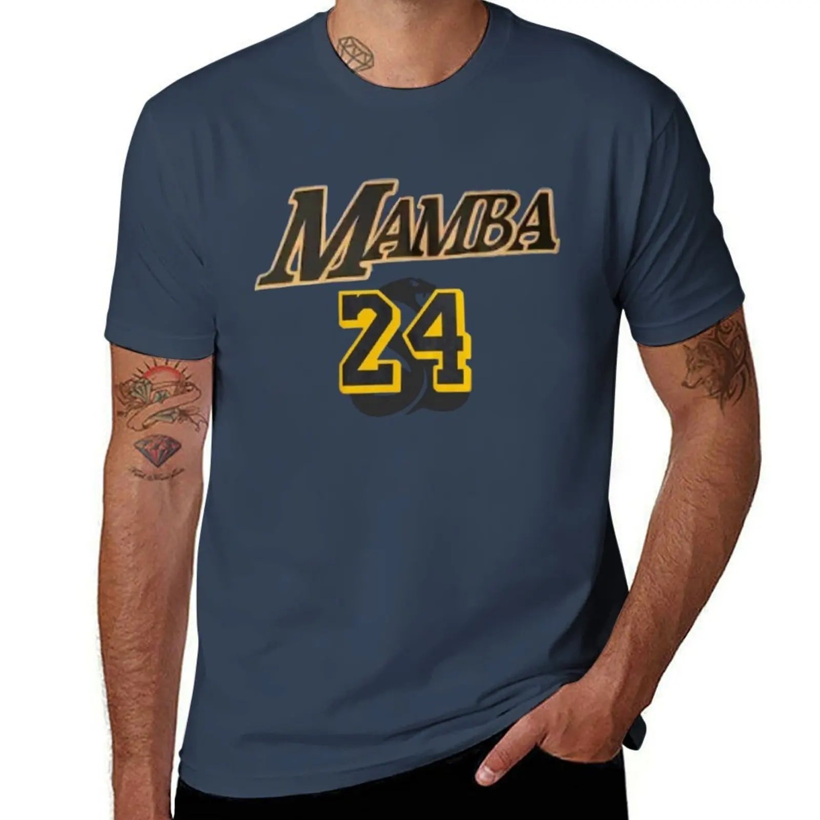 Mamba Basketball 24 Black Mamba T-Shirt funny t shirts man t shirt for man 100 percent cotton T-Shirt