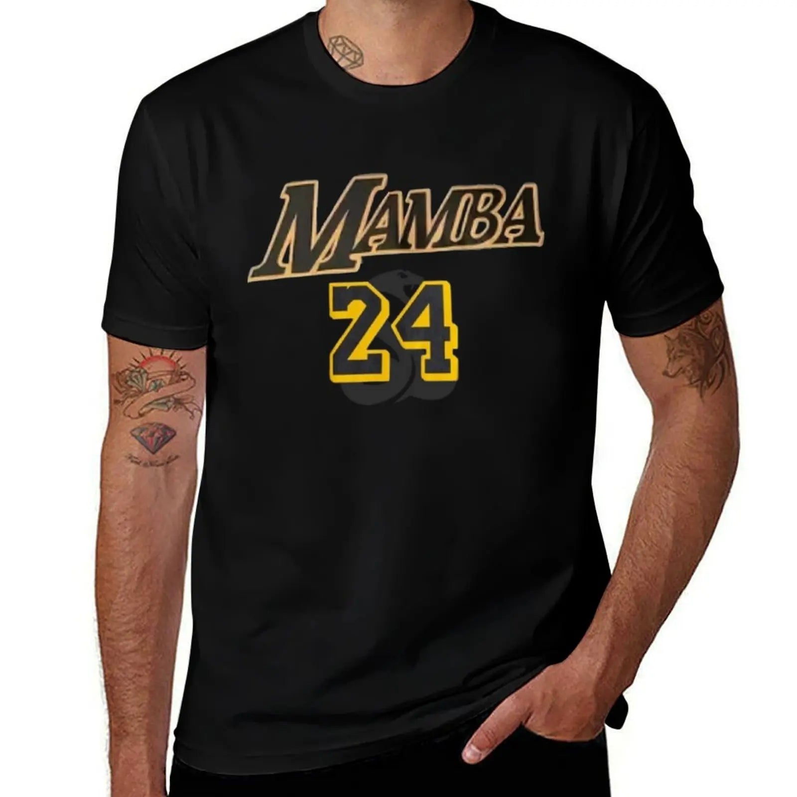 Mamba Basketball 24 Black Mamba T-Shirt funny t shirts man t shirt for man 100 percent cotton T-Shirt